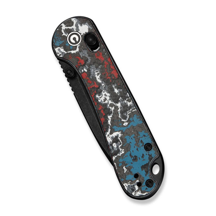 Нож складной карманный Civivi Elementum (Crossbar Lock), (7.51 см) CPM S35VN / Nebula FatCarbon Fiber черный/красный/синий/белый  