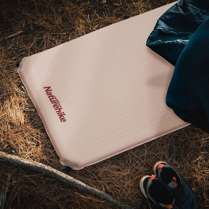 Матрас самонадувающийся одноместный Naturehike NH20DZ002, 60 мм, бежевый  