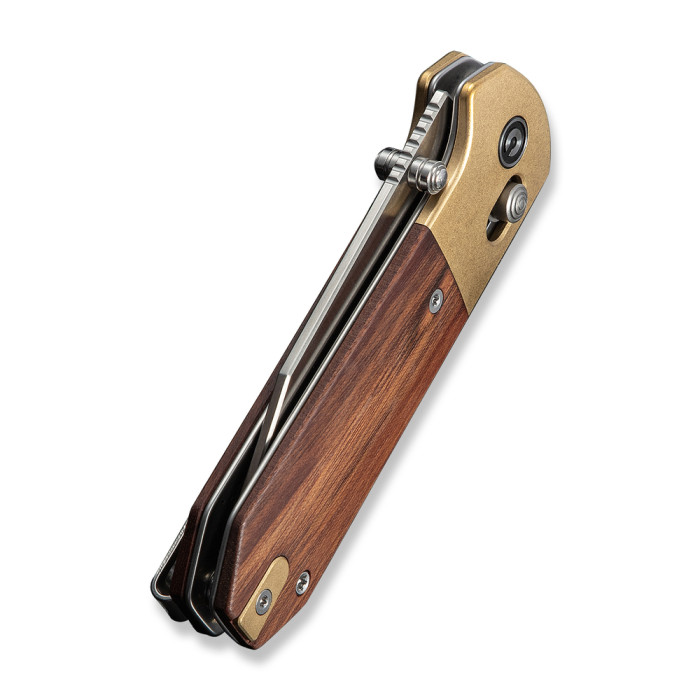 Нож складной карманный Civivi Yonder Clip Point (7.3 см) 14C28N / Wood and Brass натуральный  
