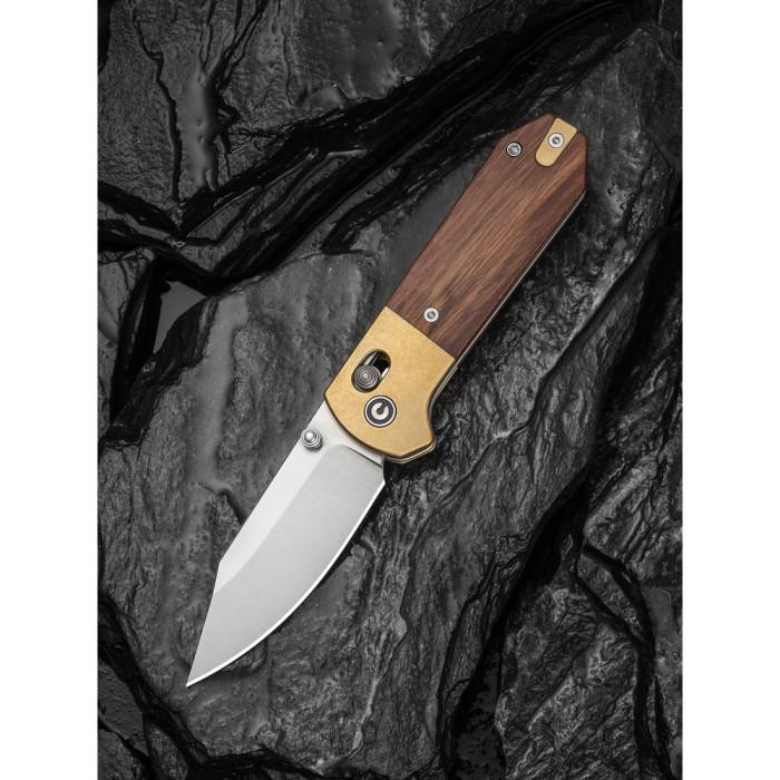 Нож складной карманный Civivi Yonder Clip Point (7.3 см) 14C28N / Wood and Brass натуральный  
