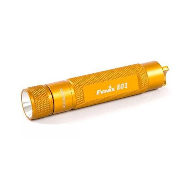 Фонарь-брелок Fenix E01 Nichia, белый, GS LED , 13 лм., желтый  