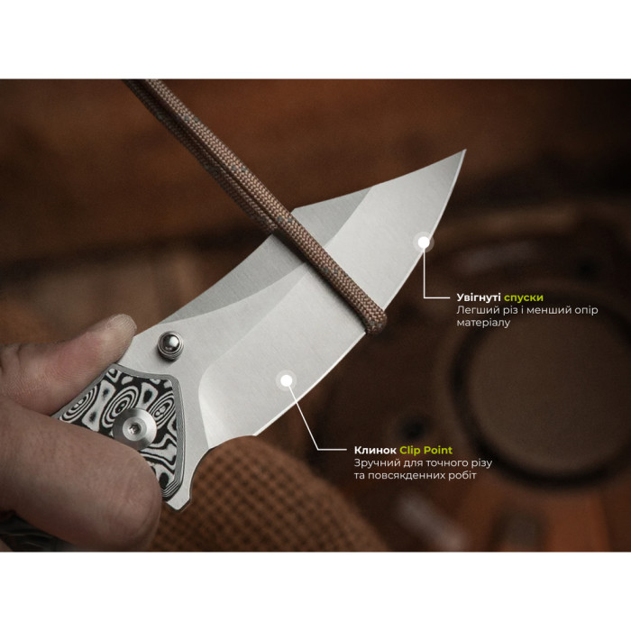 Нож складной туристический Civivi Pentad (8.8 см) Nitro-V / Micarta черный / белый  