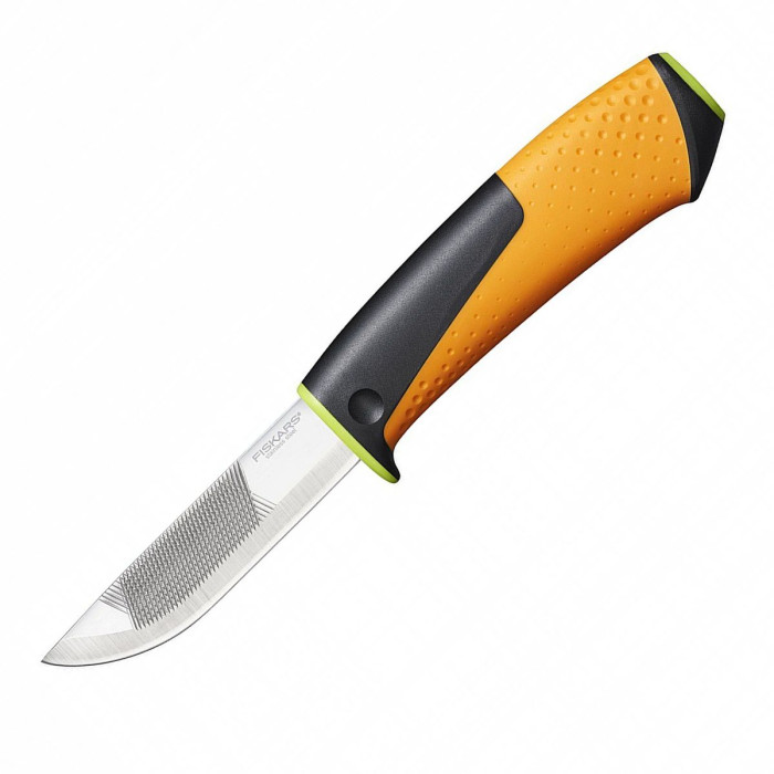 Нож для тяжелых работ Fiskars с точилом (156018) 