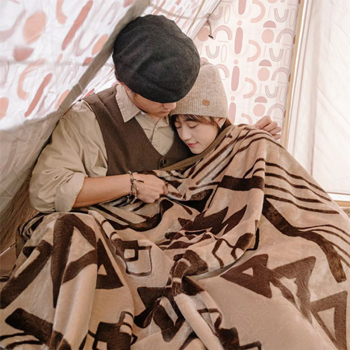 Одеяло огнеупорное Naturehike CNH22JU017, бежевый с рисунком  