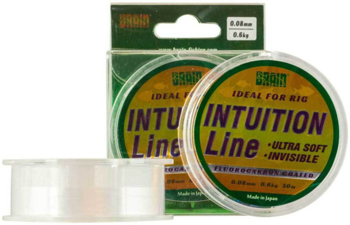 Леска Brain Intuition 50m 0,165 mm #1 2,3 kg 5,1 lb clear  