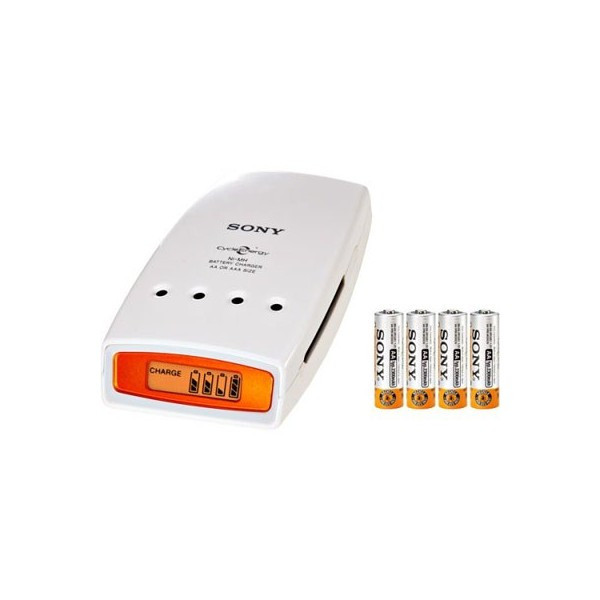 Зарядное устройство Sony Super Quick Charger with LCD+4xAA BCG34HRMF4 