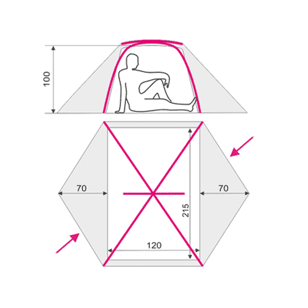 Палатка Terra Incognita Skyline 2 Lite  