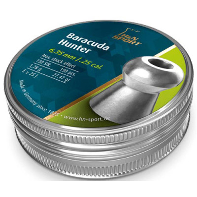 Пули пневматические H&amp;N Baracuda Hunter 6,35 mm 1,78 г 150 шт/уп, (92176350001)