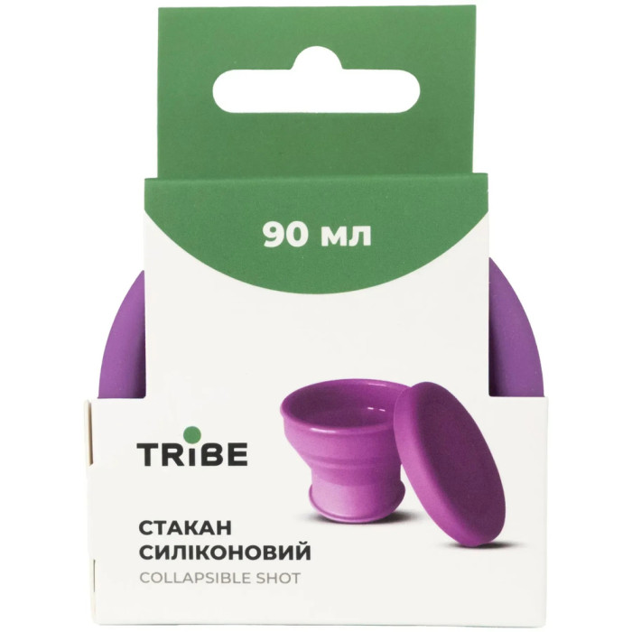 Стакан Tribe Collapsible Shot 90 мл с силиконовой крышкой T-FF-0030, plum  