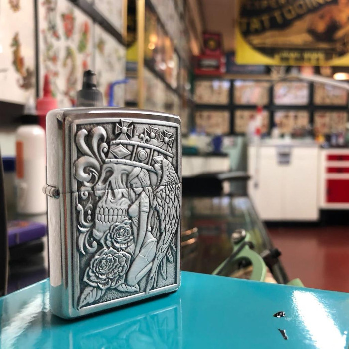 Зажигалка Zippo 207 Skull And Angel Emblem (49442)  
