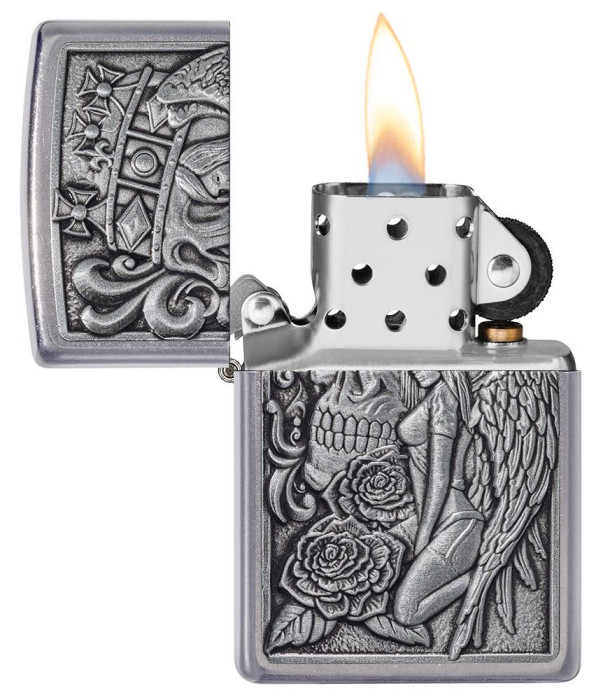 Зажигалка Zippo 207 Skull And Angel Emblem (49442)  