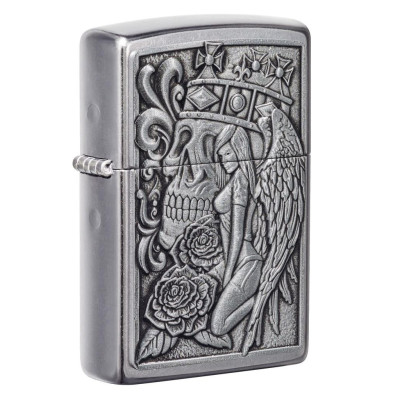 Зажигалка Zippo 207 Skull And Angel Emblem (49442)