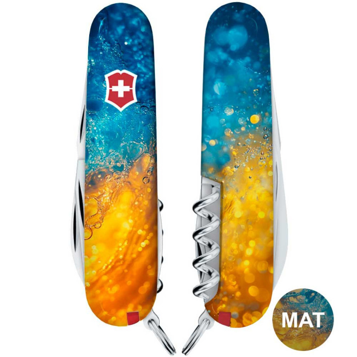 Складной нож Victorinox SPARTAN UKRAINE Желто-синие брызги  