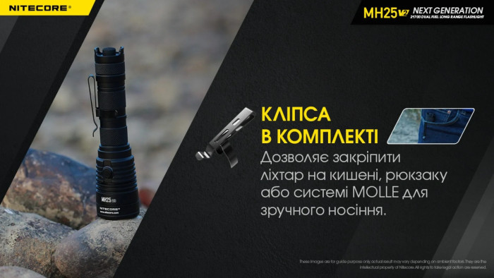 Фонарь Nitecore MH25 V2 (1300 люмен), комплект  