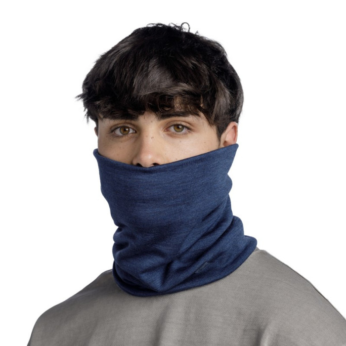 Шарф-труба Buff Merino Heavyweight Neck Warmer solid Night Blue  