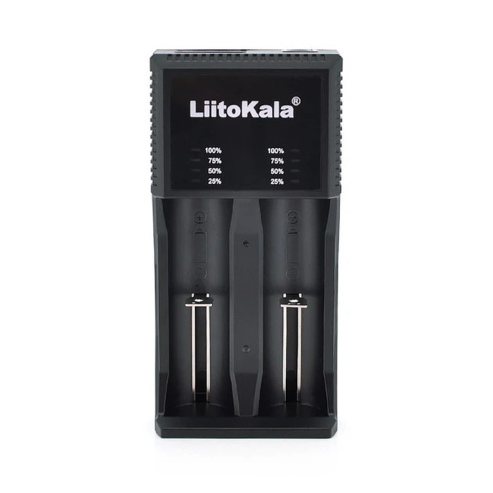 Универсальное зарядное устройство LiitoKala Lii-PL2 EU на 2 канала + автомобильный кабель  