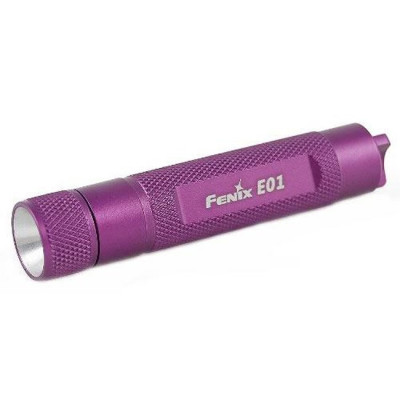 Фонарь-брелок Fenix E01 Nichia, белый, GS LED , 13 лм., розовый
