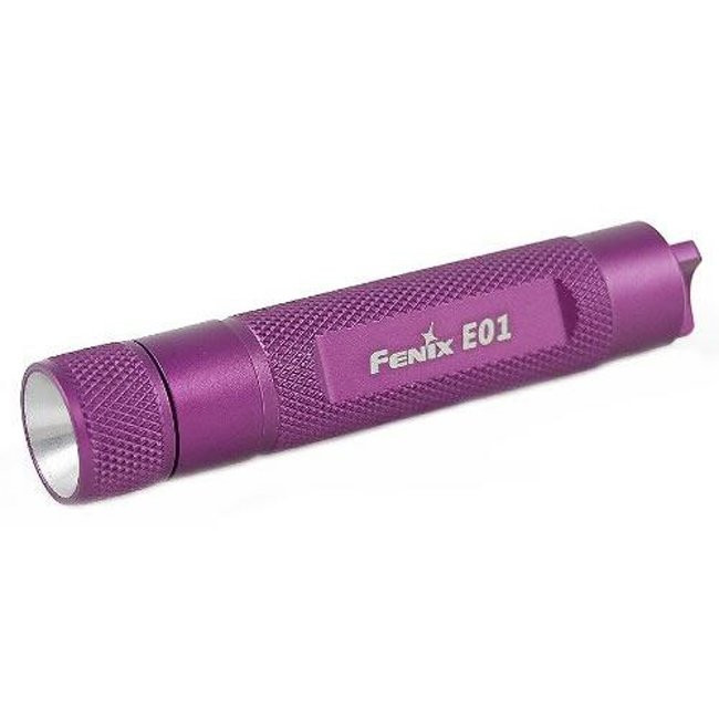 Фонарь-брелок Fenix E01 Nichia, белый, GS LED , 13 лм., розовый  