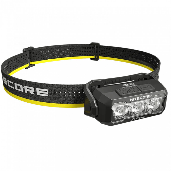 Фонарь налобный Nitecore HA15 UHE (White-Red Led, 400 люмен, 9 режимов, 1xAA/1x14500)  