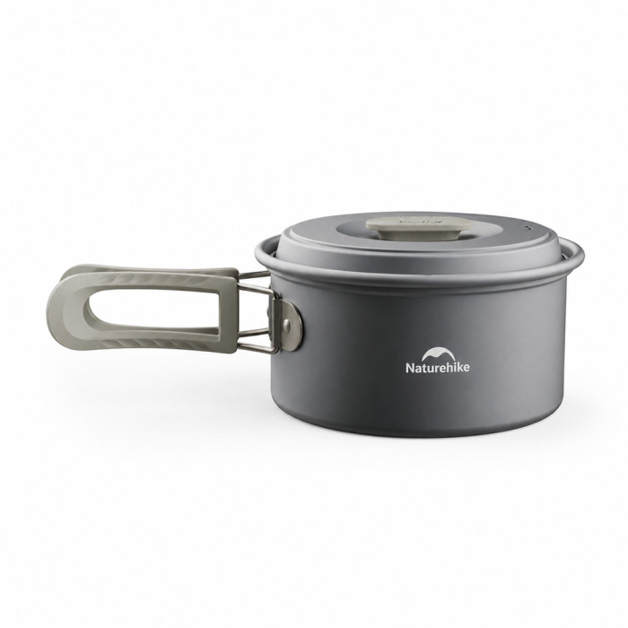 Кастрюля с крышкой туристическая алюминиевая Naturehike Wild Trekking CNK2450CF010, 1 л  