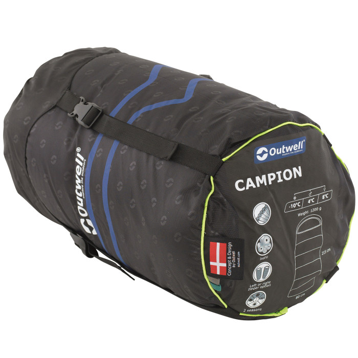 Спальный мешок Outwell Campion/+4°C зеленый Left (230353)  