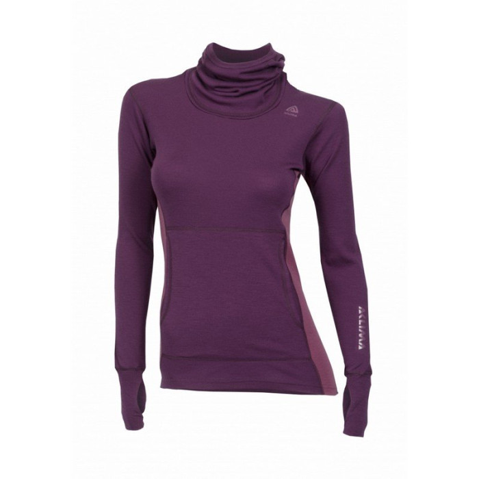Худи женское Aclima WarmWool Hood Sweater Woman Grape Wine/Damson, XS  