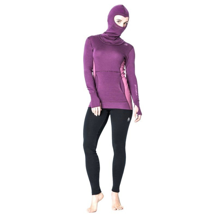 Худи женское Aclima WarmWool Hood Sweater Woman Grape Wine/Damson, XS  