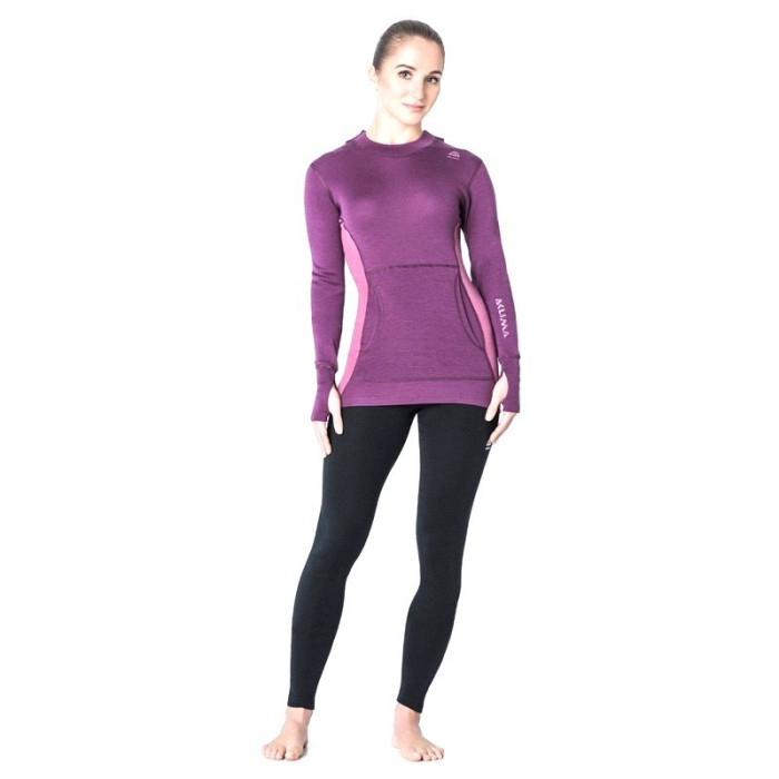Худи женское Aclima WarmWool Hood Sweater Woman Grape Wine/Damson, XS  