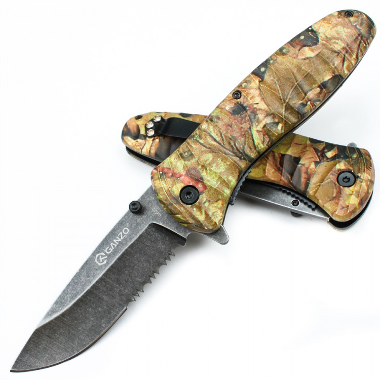 Нож Ganzo G622-CA3-4S, коричневый 