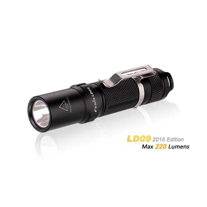 Ручной фонарь Fenix LD09 , серый, XP-E2 (R3) LED (2015), 220 люмен 
