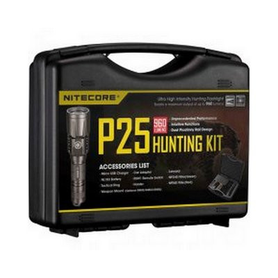Набор для ночной охоты Nitecore P25, в подарочном кейсе
