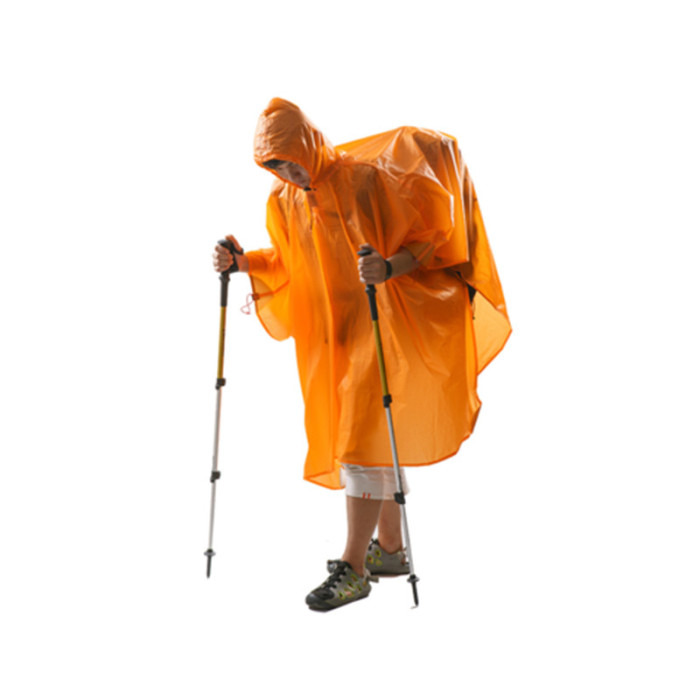 Плащ-дождевик 3 в 1 3F Ul Gear Poncho 210T Короткий рукав Оранжевый 