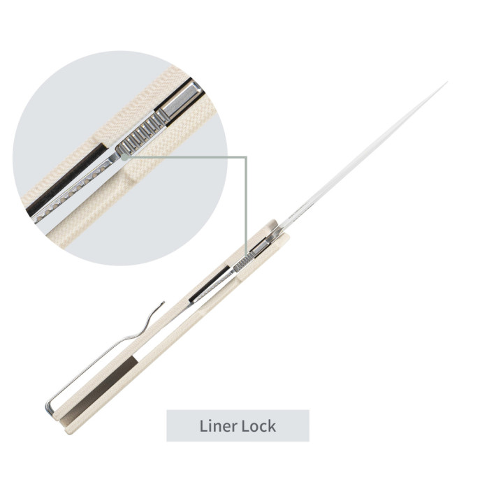 Нож складной SRM Gent 401LC-GT, белый  