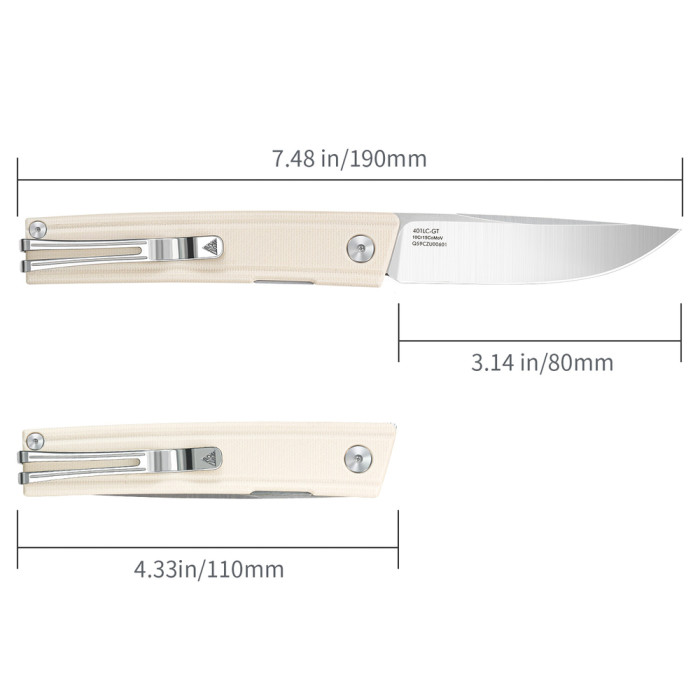 Нож складной SRM Gent 401LC-GT, белый  