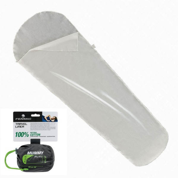 Вкладыш для спального мешка Ferrino Liner Travel Mummy White 