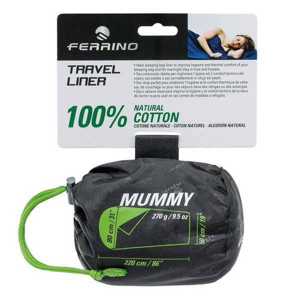 Вкладыш для спального мешка Ferrino Liner Travel Mummy White  