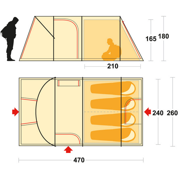 Палатка Ferrino Proxes 4 Advanced Brown  