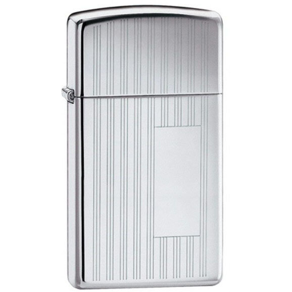 Зажигалка Zippo Ribbon High Polish Chrome узкая 1615