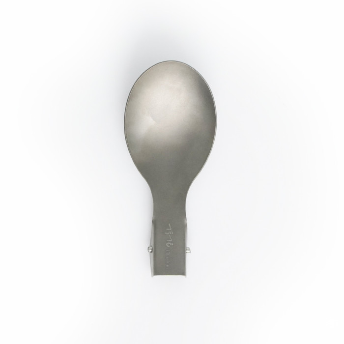 Ложка складная титановая TiTo Titanium - серая матовая  