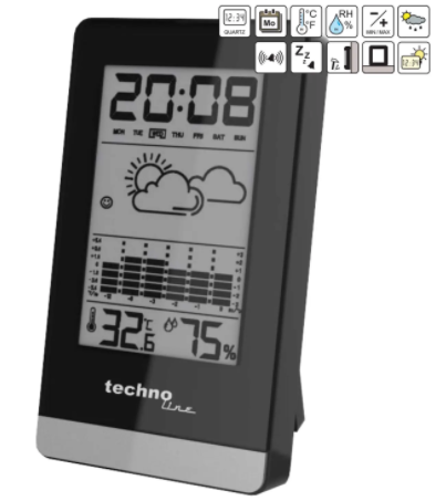 Метеостанция Technoline  WS9125 - черная  