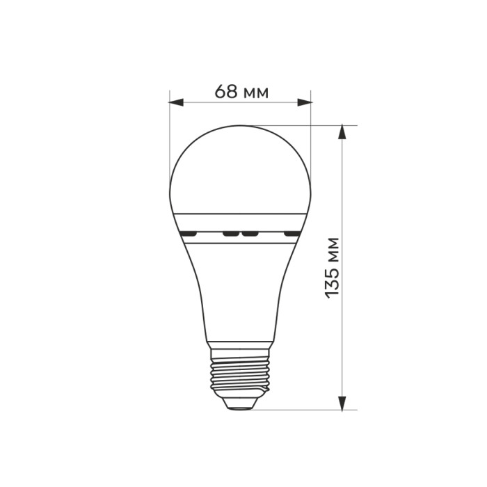 LED лампа аккумуляторная TITANUM A68 10W E27 4000K 220V  