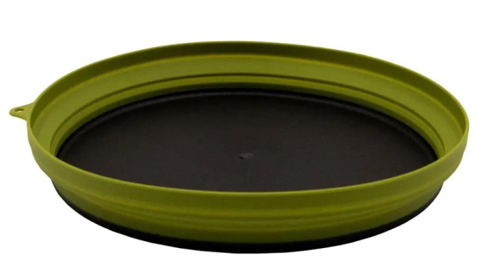 Тарелка Tramp силиконовая с пластиковым дном 1070 мл, зеленый  