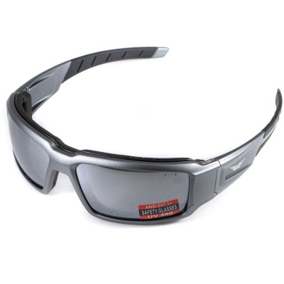 Очки Global Vision Velocity (silver mirror) зеркальные черные