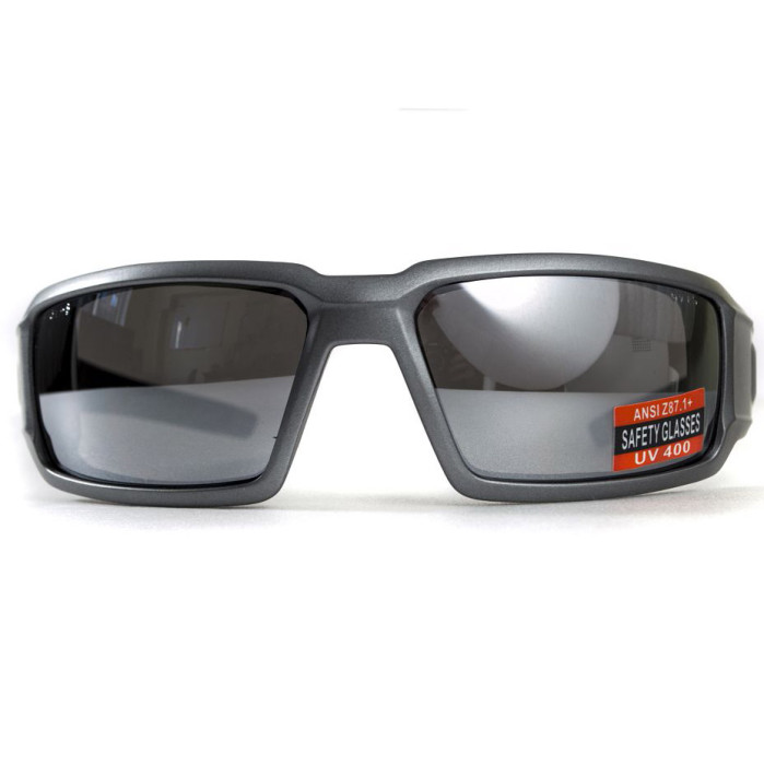 Очки Global Vision Velocity (silver mirror) зеркальные черные  