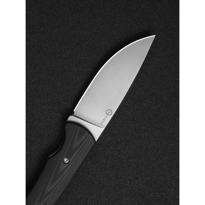 Нож с чехлом фиксированный туристический Civivi Jencks (9 см) 14C28N / G10 черный  