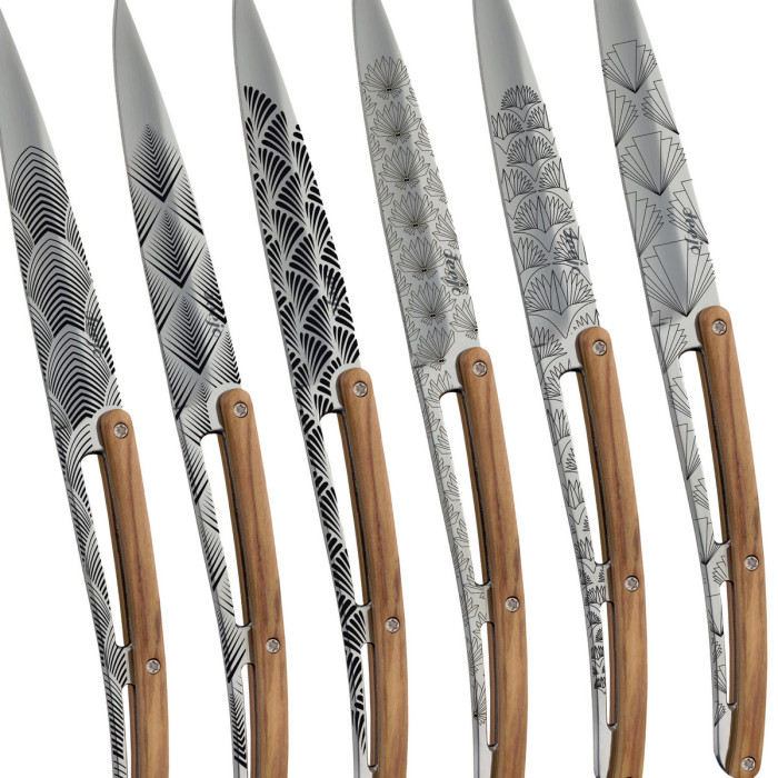 Набор ножей 6 Deejo Steak Knives, mirror finish "Art Deco"  
