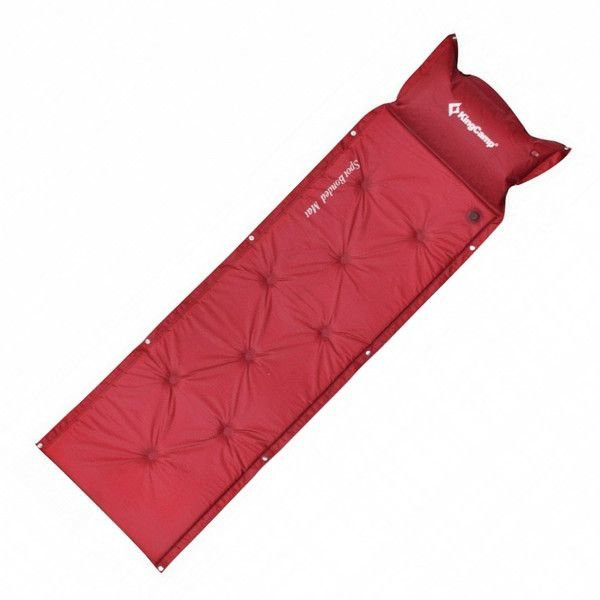 Коврик самонадувающийся KingCamp Point Inflatable Mat (KM3505), Wine Red  