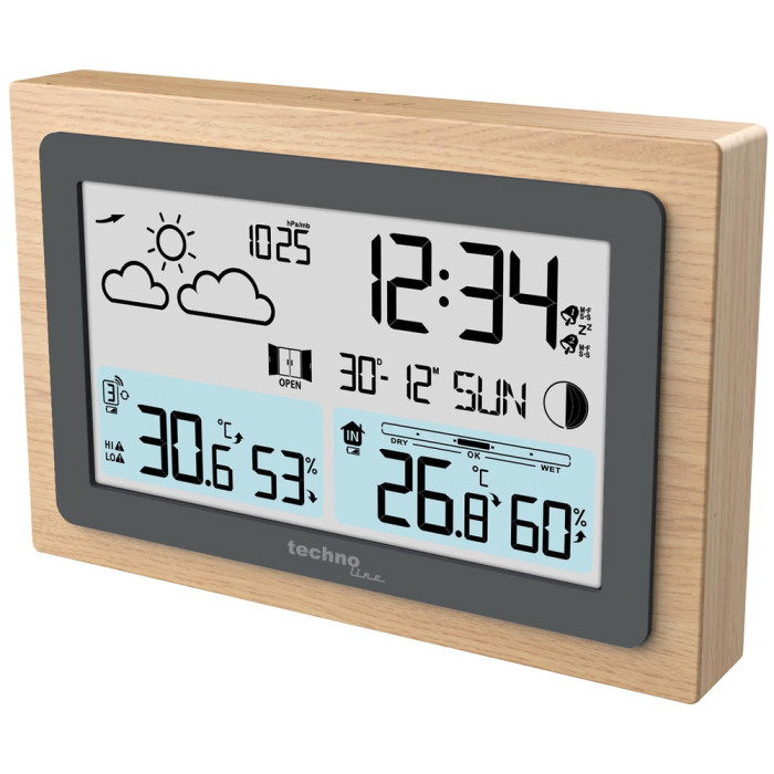 Метеостанция Technoline WS6785 Graphite/Wooden Frame (WS6785)  