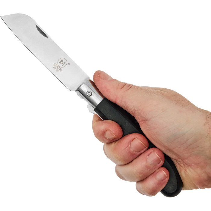 Нож Main Knives German line, Black pressed wood handle, sheepsfoot blade  