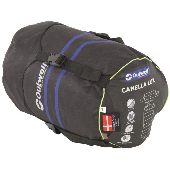 Спальный мешок Outwell Canella Lux/+4°C Warm красный Left (230358)  
